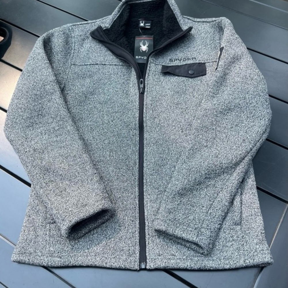 Spyder Kids Heather Gray Zip-Up Jacket